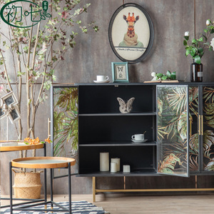American Style <b>Sideboard</b> Cabinet 900mm High 4 Compartments Storage Living Room Cabinet - Product Image 3