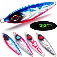 FISHING LUER Leurre métallique lumineux à dérive lente 120/150/200g, appât artificiel dur pour la pêche en haute mer, la pêche en bateau, les poissons de mer salée et le thon