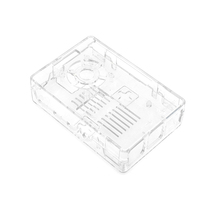 Casing Pelindung Plastik ABS Transparan Hitam Raspberry Pi 4B Standar Pemasangan dengan Disipasi Panas untuk Raspberry Pi Generasi 4