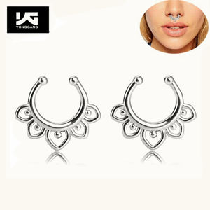 Piercing <span class=keywords><strong>de</strong></span> corps en acier inoxydable, bijoux argent or <span class=keywords><strong>boucle</strong></span> septum <span class=keywords><strong>nez</strong></span> anneau pour femmes hommes - Product Image 5
