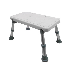 Bath Chair Shower <b>Stool</b> White Large Square Type Non Slip For Elderly <b>Bathroom</b> Use - Product Image 1