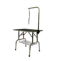 Support en acier inoxydable pour table de toilettage pour animaux, bras de suspension simple, réglable en hauteur, avec pince de câble – Vente en gros