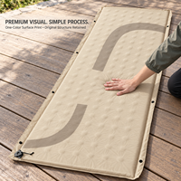 Matelas de camping auto-gonflant avec noyau en mousse PU, surface de soutien zonée et boutons latéraux connectables pour les programmes de marque privée