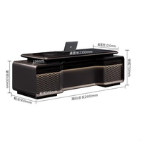 Bureau de direction moderne de luxe en forme de L, en MDF, design modulaire, style minimaliste