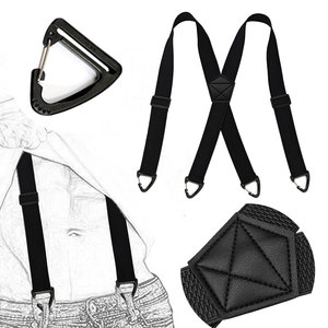 Tirantes Ocultos de 4 Ganchos <span class=keywords><strong>para</strong></span> <span class=keywords><strong>Hombre</strong></span> de 1.5 Pulgadas (3.8 cm) de Ancho, Tirantes en Forma de X con Diseño de Maíz - Product Image 2