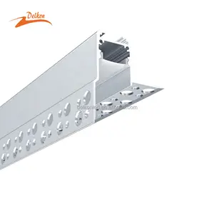 Profil LED en aluminium pour cloisons sèches, 42x48mm, lumière de plafond, bord de mur en aluminium, profil de plâtre LED