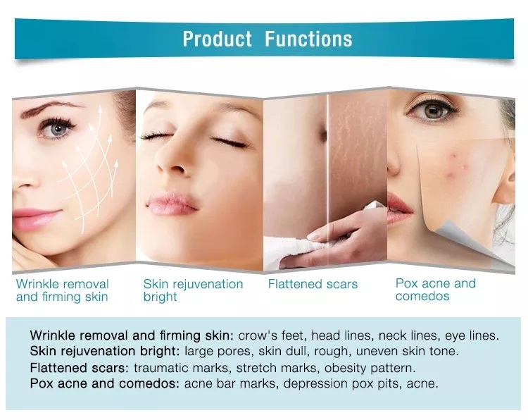 Beauty Salon Equipment Golden Mini RF Micro Needle Facial Machine Skin Repair Wrinkle Removal