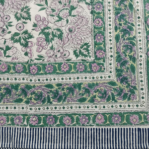 ผ้าปูโต๊ะผ้าฝ้ายพิมพ์ลายดอกไม้ทำด้วยมือสำหรับตกแต่งบ้าน - Product Image 1