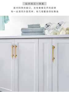 Modern <b>Black</b> And Gold Cabinet Handles Pulls Round Bar Door <b>Knobs</b> Drawer Hardware - Product Image 3