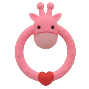 Chewing Toy Toys Teether Non Toxic Soft Food Animal Fawn Silicone Baby Kids Teether