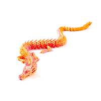 Juguete de Dragón Dorado Colorido, Impresión 3D, Estilo Popular, Juguete de Dibujos Animados para Regalos, Superventas en Redes Sociales