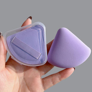 Fabrik benutzer definierte lila Farbe trocken nass Schwamm Puff rundes Dreieck quadratische Form kleines Kissen <span class=keywords><strong>Make</strong></span>-up Marshmallow Luftkissen Puff - Product Image 4