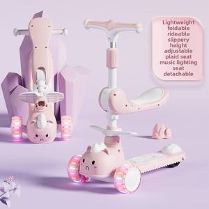 <span class=keywords><strong>Trottinette</strong></span> pour bébé convertible à <span class=keywords><strong>3</strong></span> <span class=keywords><strong>roues</strong></span> pour les enfants de 1 à 5 ans, pliable et anti-basculement, <span class=keywords><strong>avec</strong></span> lumière musicale - Product Image 6