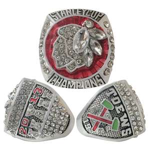 Bague de championnat de hockey des Blackhawks de <span class=keywords><strong>Chicago</strong></span> de la LNH 2013, bijoux faits à la main personnalisés, accessoires rétro en gros, vente chaude - Product Image 1