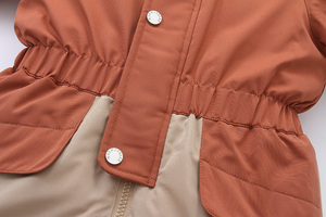 High Quality Waterproof Three-color Block Kids One-Piece <strong>Snowsuit</strong> Two-way Zipper Winter Warm Fur Hood <strong>for</strong> <strong>Toddler</strong> Boys Girls - Product Image 6