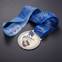 Vente en gros médaille de nickel design personnalisé votre LOGO sport médaille en métal 3D en alliage de zinc