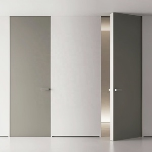 Puerta Oculta Invisible para Dormitorio de Apartamento, Estilo Moderno, Color Blanco, con Perfil de Madera Sólida Impermeable, Directo de Fábrica - Product Image 3