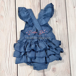 Sœur correspondant ensemble filles 4 juillet tenue une pièce bébé filles combinaisons été cloche bas pull - Product Image 3