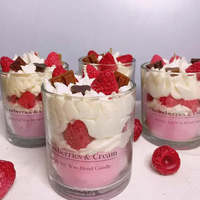 Eiscreme-Simulations-Kerzenbecher, personalisierte Weihnachtsduftkerze aus Sojawachs, rauchfreie Aromatherapie-Hochzeitsdekorationskerze