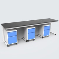 Meuble de laboratoire tout acier établi Trespa Comptoir résistant aux produits chimiques pour la rénovation universitaire Atelier de laboratoire Décoration