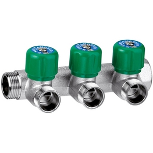Collettore a 3 vie regolabile M.F. Valvole di riempimento da 3/4 pollici - Product Image 1
