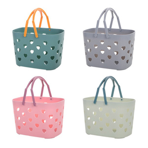 Portable Shower Caddy Tote Plastic Storage Basket with Handle Box Storage Organizer