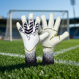 Professional High-Match Unisex Football Goalkeeper <b>Gloves</b> New Natural <b>Latex</b> Half Pipe Finger Reverse Bag Wear-Resistant - Product Image 3