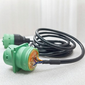 J1939 tipo <span class=keywords><strong>2</strong></span> cavo di prolunga da 7 piedi connettore a 9 Pin modellato intrecciato schermato nero AWG24 PVC isolato elettronico per autoveicoli - Product Image 4