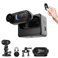 Mini caméra corporelle 4K 128 Go, caméra de corps d'action au format pouce, caméras de sport portables, enregistrement POV mains libres, support de casque
