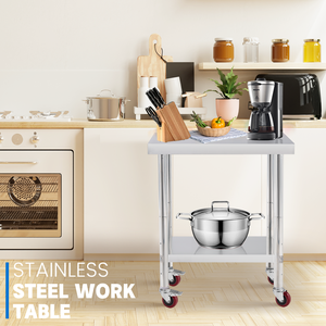 <span class=keywords><strong>Table</strong></span> de travail de préparation de cuisine commerciale en acier inoxydable épaissi avec dosseret mobile pour hôtels et restaurants en vente - Product Image 6