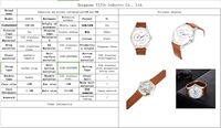 Montres mécaniques automatiques personnalisées en usine avec bracelet en cuir de vache véritable marron vintage, doux, respectueux de la peau et respirant