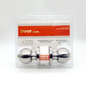 High quality and cheap brass ball lock door knob mortise knob door lock stainless steel door knob and lock set