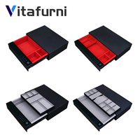 Vitafurni Neuheiten Kleiderschrank-Organizer Smart Lock Schmuck-Schubladensafe Grau Fingerabdruck Digitales Passwort Sicherheitsfach