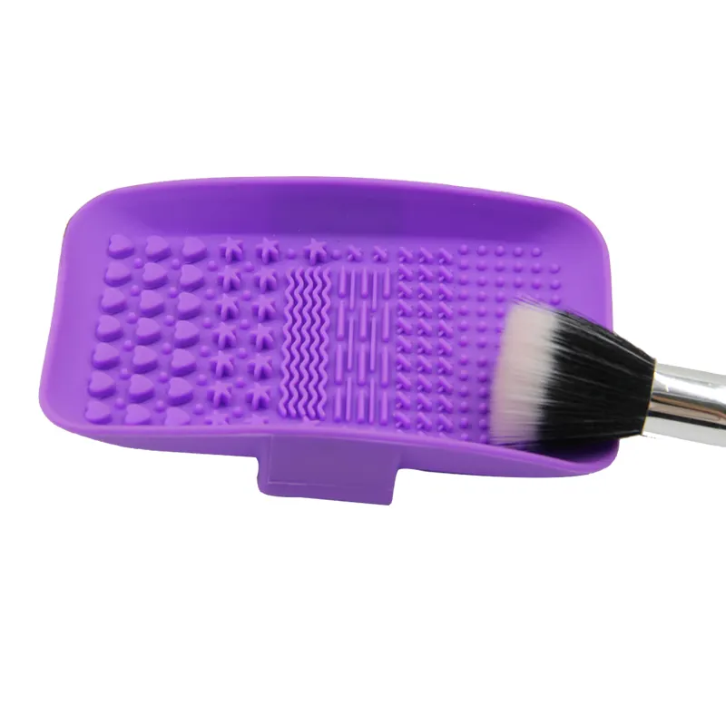 Silicone Makeup Brush Cleaner Hot Selling Cosmetic Cleaning Tools Silicone Makeup Brush Cleaner Mat With Belt