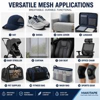 Tissu à mailles fines de haute qualité 50g 100% polyester tricoté, doublure certifiée OEKO-TEX, écologique pour sacs à dos, vêtements de sport et articles vestimentaires