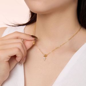 Dylam Unique Personalized Fine Jewelry 925 Silver 18K Gold Plated Link Chain 5A CZ Zirconia Cross <b>Circle</b> <b>Rings</b> Pendant Necklace - Product Image 2