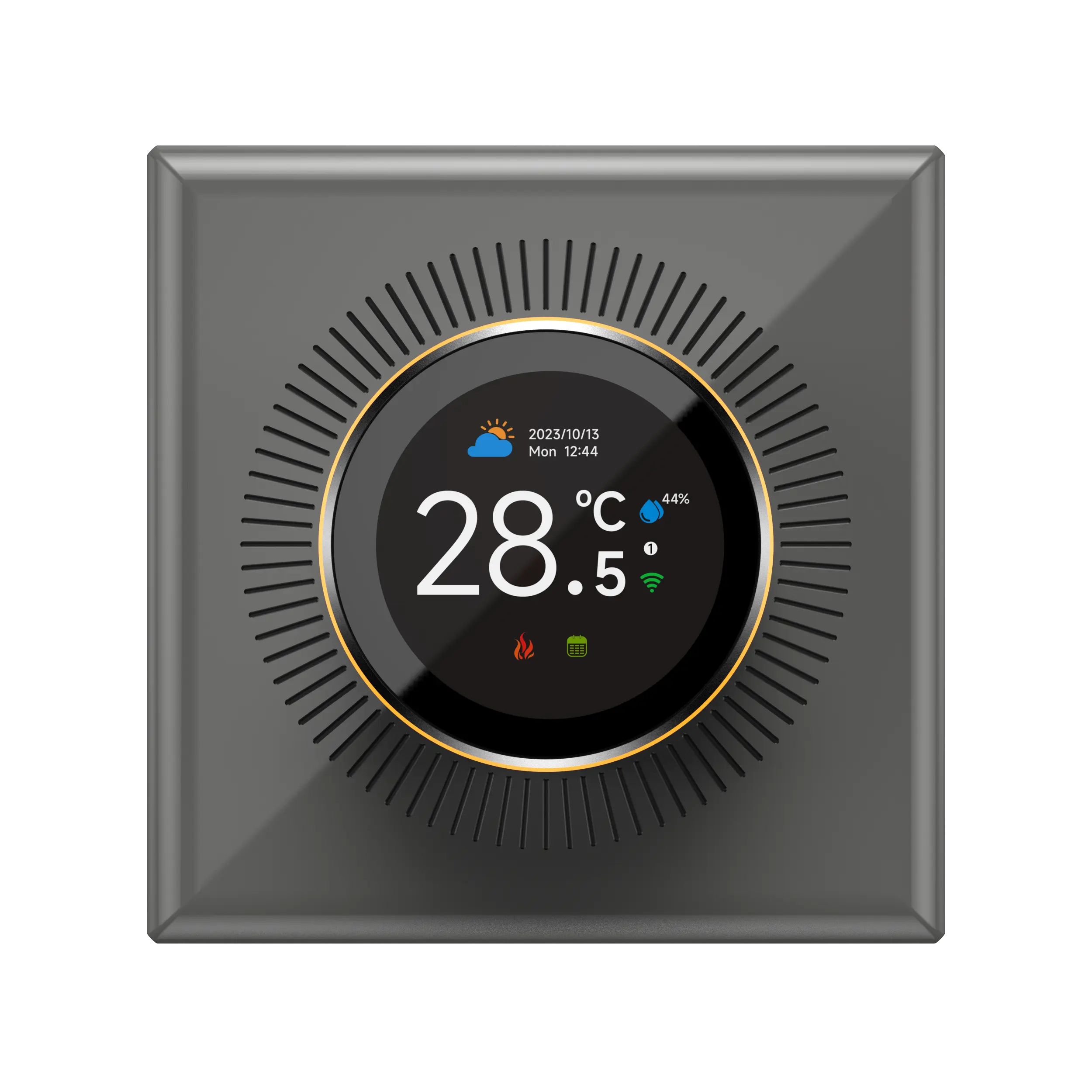Moderno Smart Hotel in stile digitale manopola termostato con controllo vocale Alexa per riscaldamento a pavimento caldaia a Gas in appartamenti