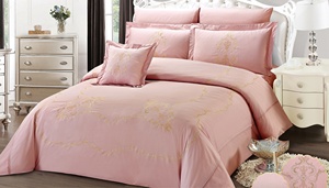 Hot bán tùy chỉnh đa-kịch bản phòng ngủ trang trí nhà thoáng khí dệt may bedsheet thêu Duvet cover bedding Set - Product Image 5