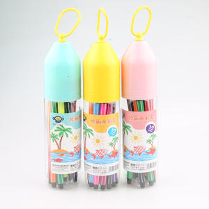 Lot de Marqueurs Créatifs Lavables à l'Eau pour Enfants, Stylos à Fibres pour Dessin, avec Seau en Plastique pour Marqueurs Artistiques – Vente en Gros Personnalisée - Product Image 2