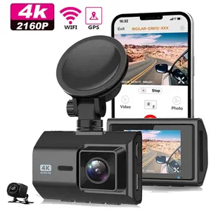 M5002インチデュアルダッシュカメラDashcam4khd車dvrスマートGpsWifiダッシュカムフロント4Kおよびリア1080Pデュアルレンズ4kダッシュカム