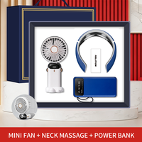 Ventilateur portable, masseur de cou, batterie externe, coffret cadeau, accessoires de voyage, achats d'entreprise, bien-être du personnel, souvenirs d'événements professionnels