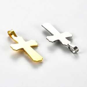 1 colgante de cruz cristiana de acero inoxidable para mujeres y hombres. - Product Image 6