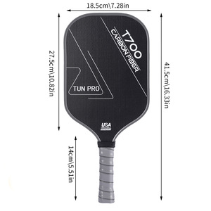 Paleta de Pickleball Tun Pro T700 de Fibra de Carbono, 41.5cm, para Entrenamiento de Adultos, Aprobada por la USA - Product Image 4