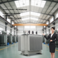 Transformateur immergé dans l'huile 10 kV S11 extérieur 3P 630 kVA abaisseur 50/60 Hz bobinage en cuivre 400 V Mall Park Honggu