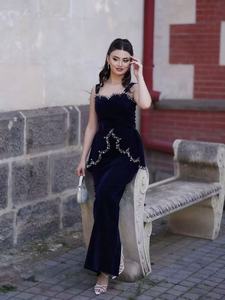 OEM fábrica personalizada vendaje moda señoras cumpleaños vestir tela premium vestidos elegantes casual mujeres <span class=keywords><strong>ropa</strong></span> negro - Product Image 2