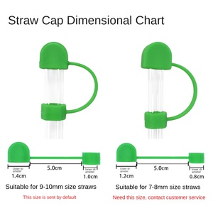 Wholesale Custom 10mm Silicone <strong>Straw</strong> <strong>Hat</strong> for Stanley Cup Universal Bar Accessories <strong>Straw</strong> Topper - Product Image 2