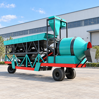 Centrale à béton mobile à vendre, malaxeur à tambour portable, prix usine de ciment prêt à l'emploi
