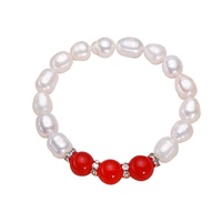 Bracelet élastique simple unisexe en perles d'eau douce Miuxi, blanc, qualité AAAAA/AAAA, bijoux de Chine, sans certificat, vente en gros
