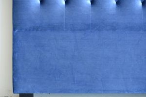 I pulsanti della testiera del <span class=keywords><strong>letto</strong></span> matrimoniale della mobilia della camera da <span class=keywords><strong>letto</strong></span> su ordinazione diretta della fabbrica progettano la testiera del velluto <span class=keywords><strong>blu</strong></span> - Product Image 6