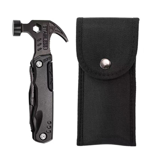 Outil multifonctionnel d'extérieur pour le camping, la survie et les situations d'urgence, marteau à griffes pliable en acier inoxydable multi-usages avec embout tournevis - Product Image 2
